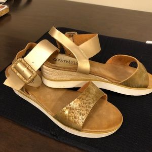 Gold Wedge Sandals